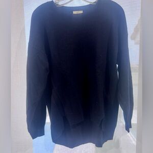 Navy Blue Sweater with slide slits
